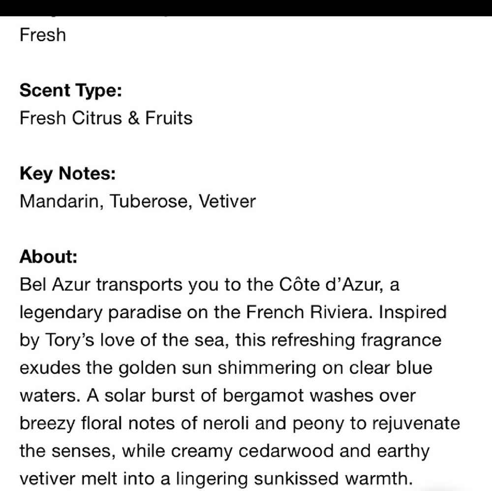 New Tori Burch Bel Azur 3 piece gift Set